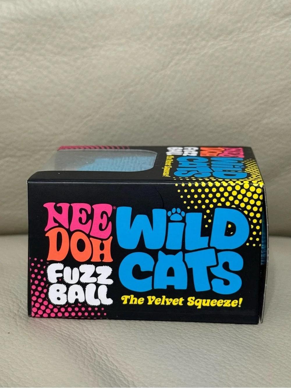 NEW Blue Needoh Wildcat FuzzBall The Velvet Squeeze Authentic Schylling Squishy